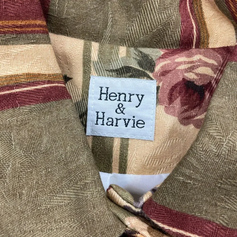 Henry & Harvie Tapestry Medium‎ Blazer Jacket USA Cotton Blend Vintage